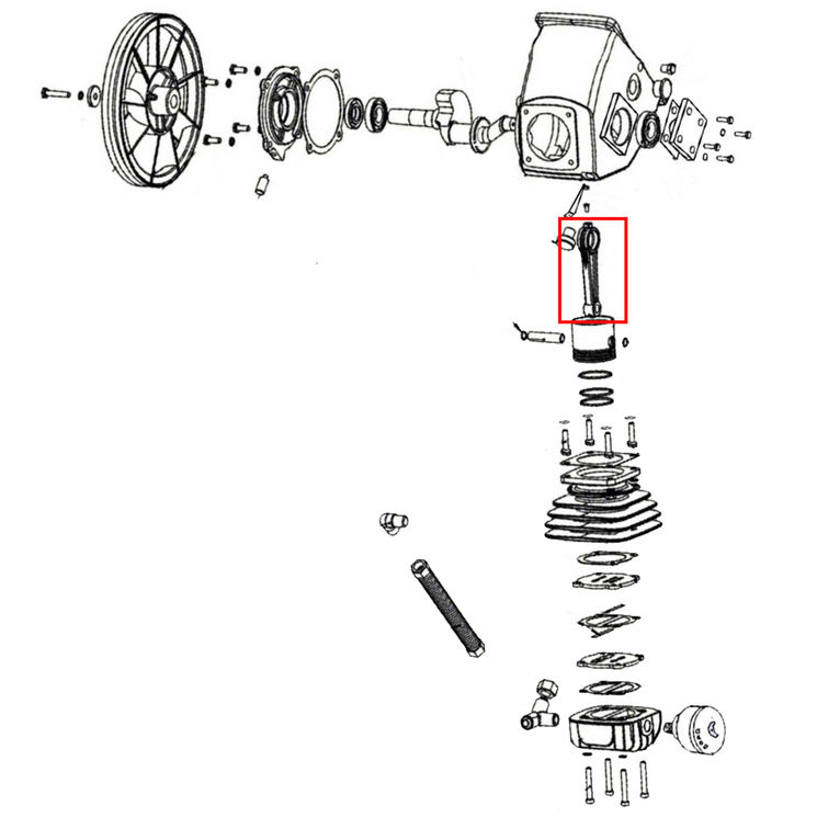 Bielle pour compresseur p857, WD25BW017, PRODIF EXPERT