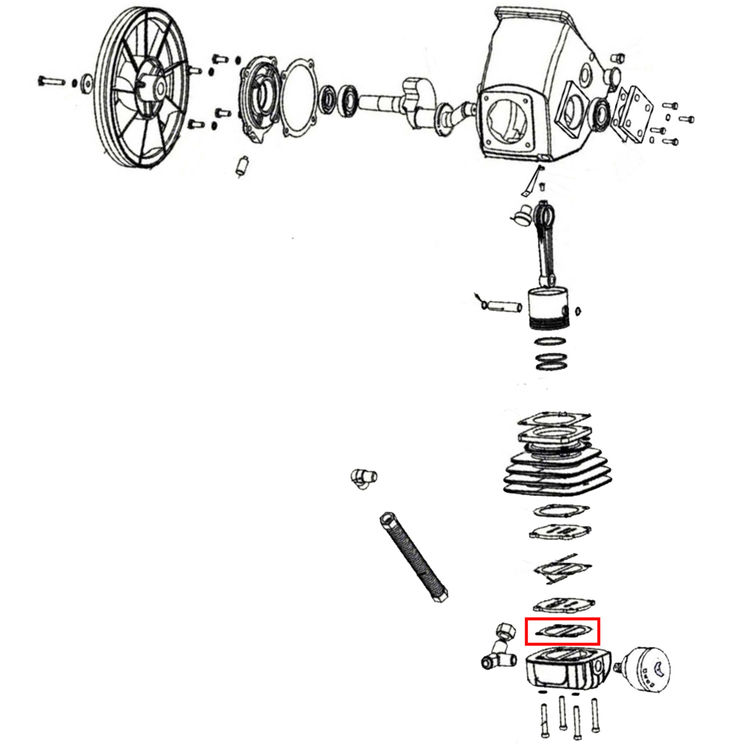 Joint de culasse pour compresseur p857, WD25BW008, PRODIF EXPERT