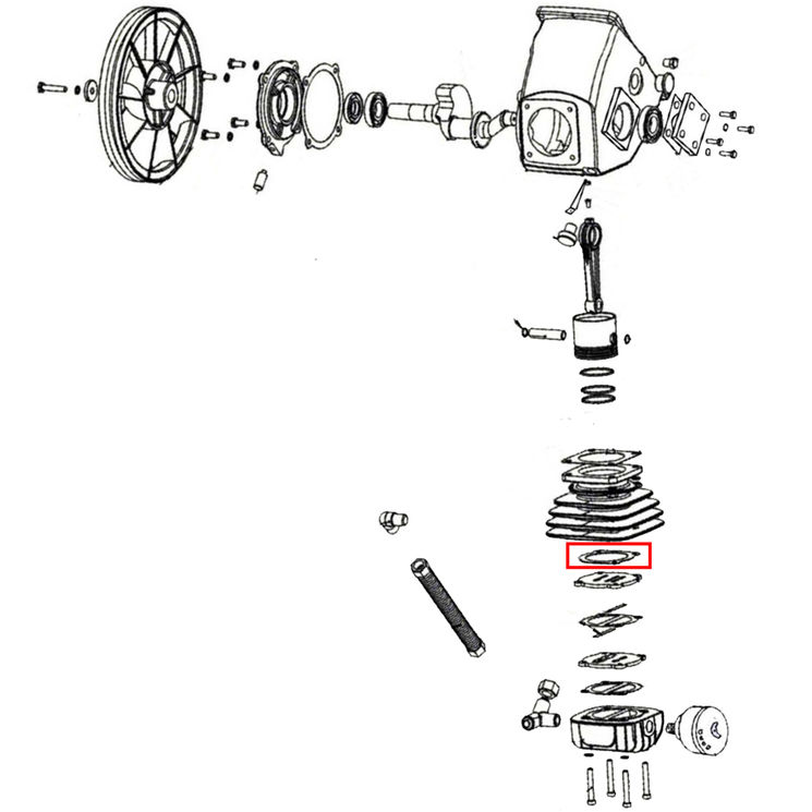 Joint de cylindre pour compresseur sil6jpro, YW400009, PRODIF EXPERT