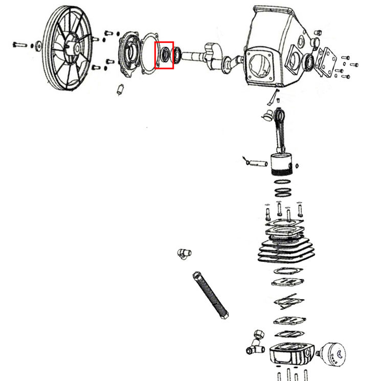 Joint spi 35x56x12 pour compresseur ved603, 21161005, PRODIF EXPERT