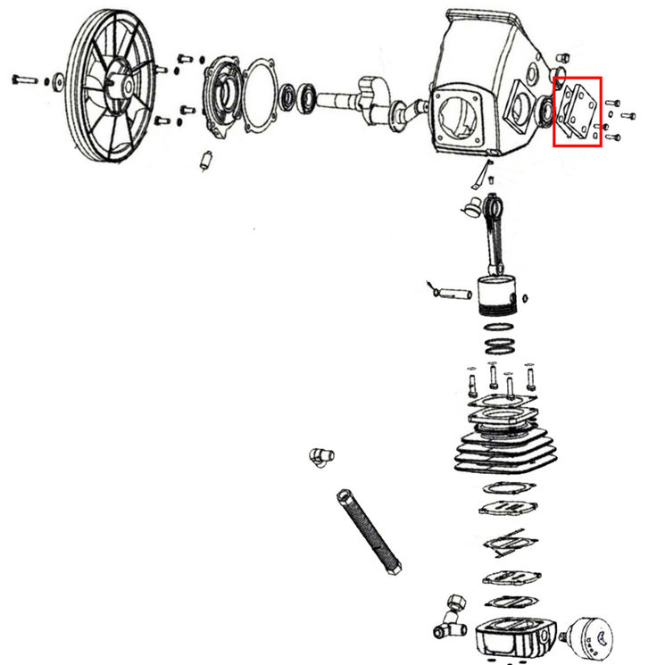 Flasque avant pour compresseur vf305, VF305043, PRODIF EXPERT