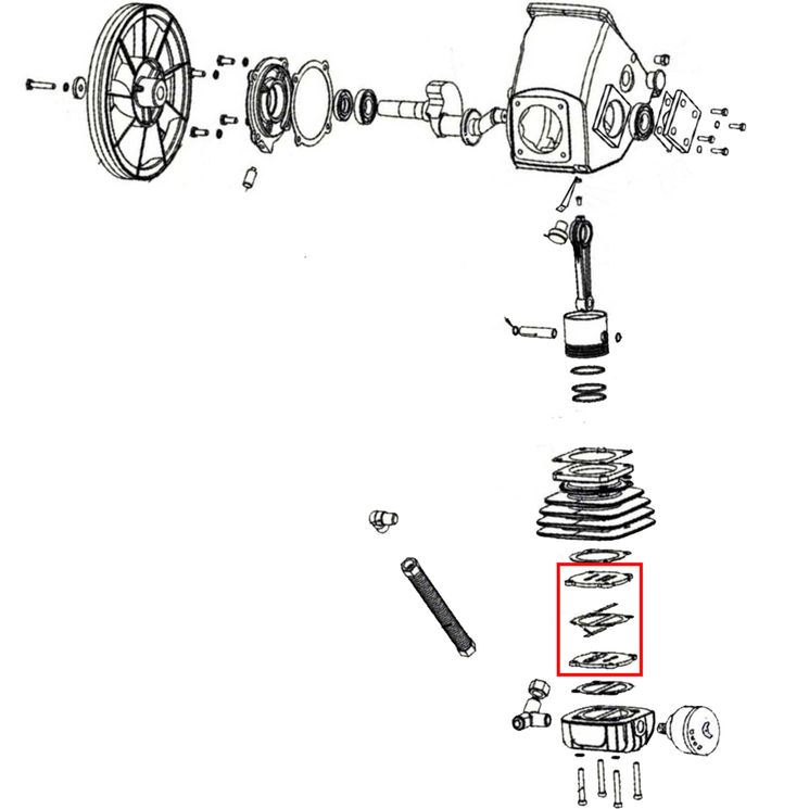 Joint inter plaques WED480 - VED355 - WED865 pour compresseur PRODIF EXPERT, 21126002, pièce origine