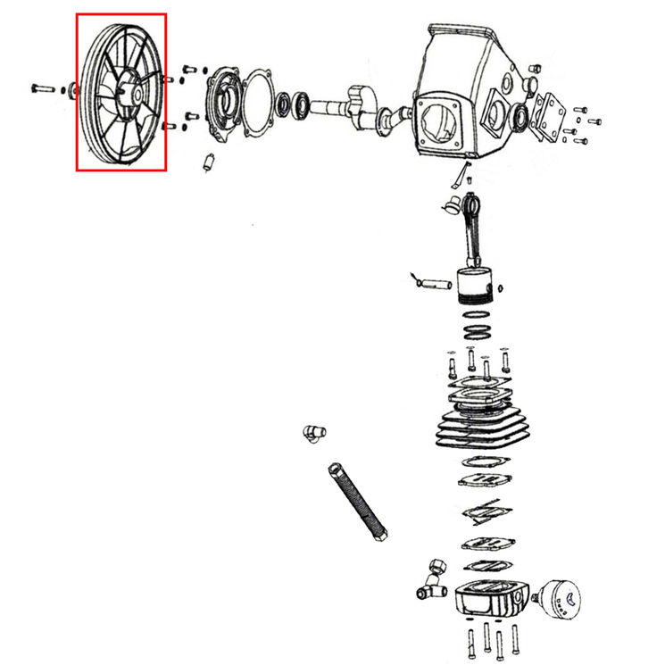 Volant Ø385, pour compresseur k25, 31003080, PRODIF EXPERT