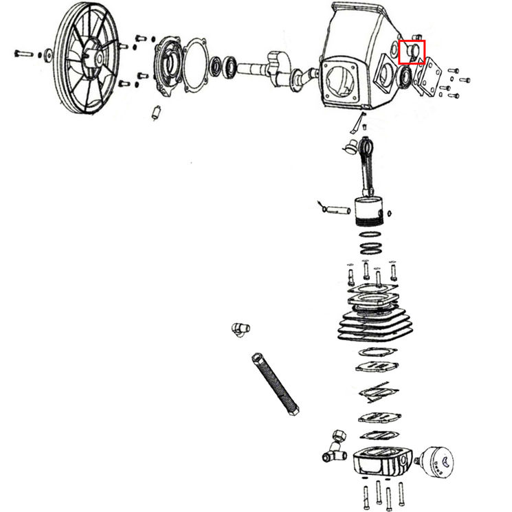 Voyant d'huile, filetage 1/2" mâle, pour compresseur vf305, VF305033, PRODIF EXPERT