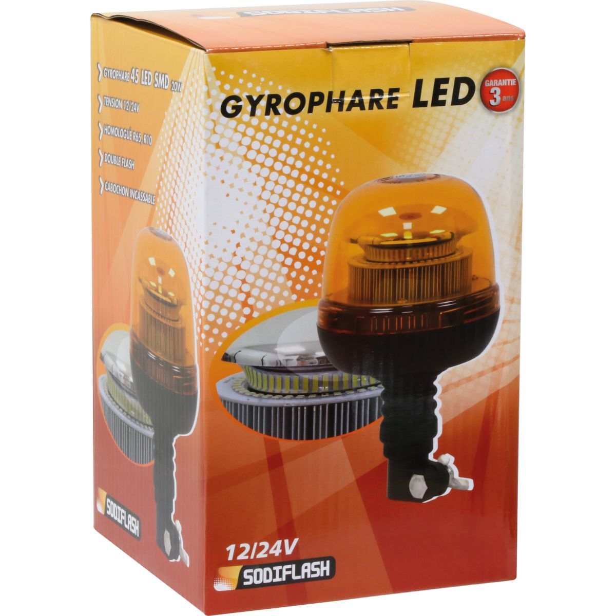 Gyrophare flash ou led diamètre connectique 22mm