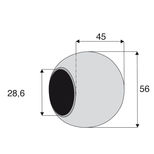 Rotule pour crochet inferieur cat 2, Ø28,6x56 mm, WALTERSCHEID