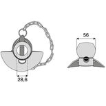 Rotule pour crochet inférieur avec cône guidage cat 2, Ø28,6x56 mm