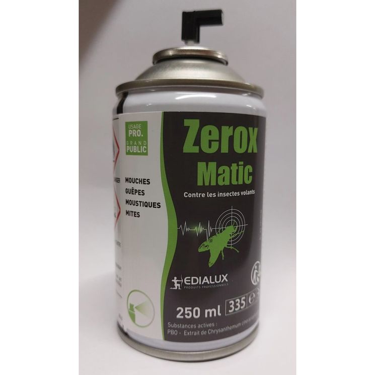 Recharge insecticide Zerox pour diffuseur automatique, aérosol de 250 ml