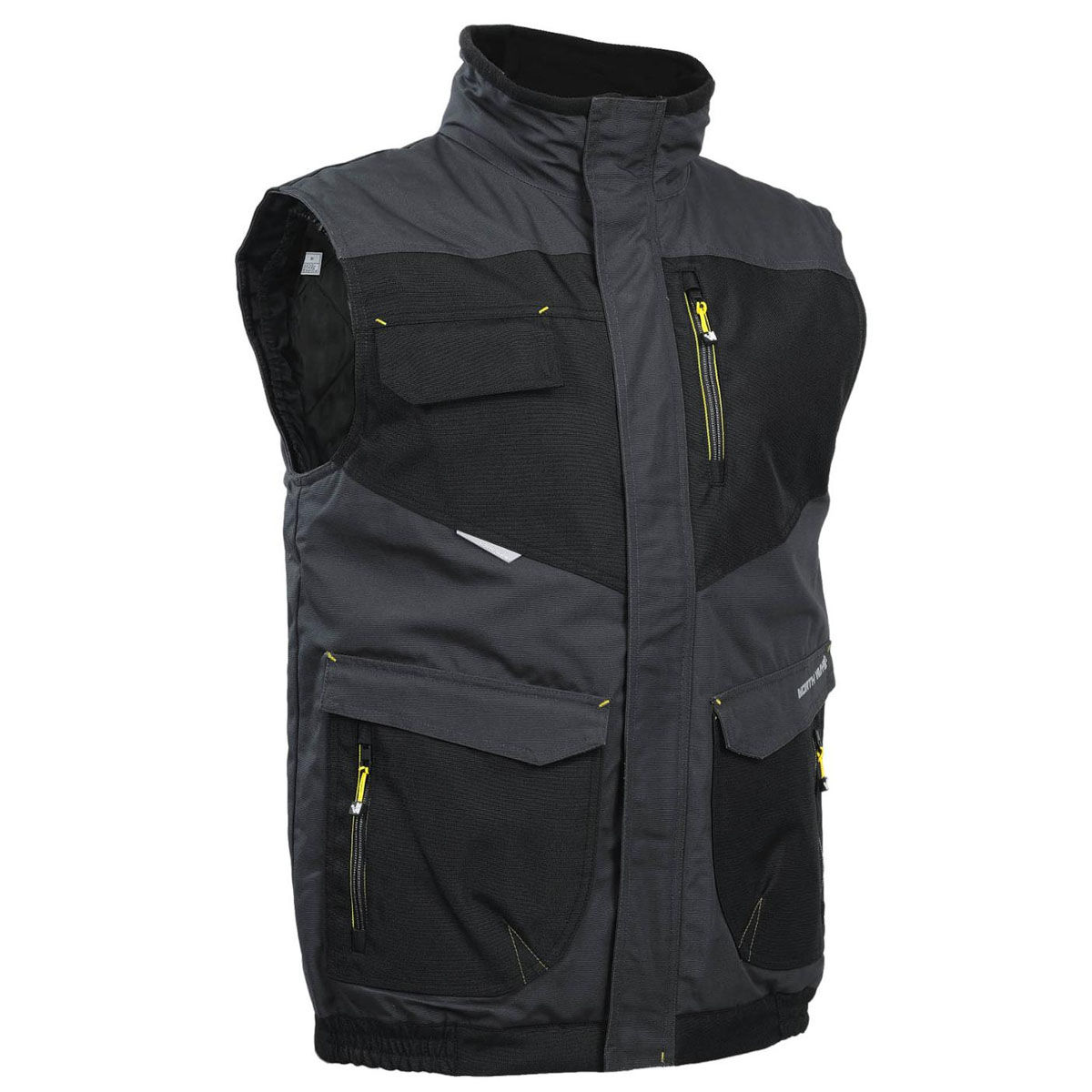 Gilet de travail sans manches ALI, Gris / Noir, taille S à 3XL