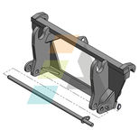 Interface pour tablier EURO vers outil de manutention MANITOU verrouillage manuel, mécanique ou hydraulique