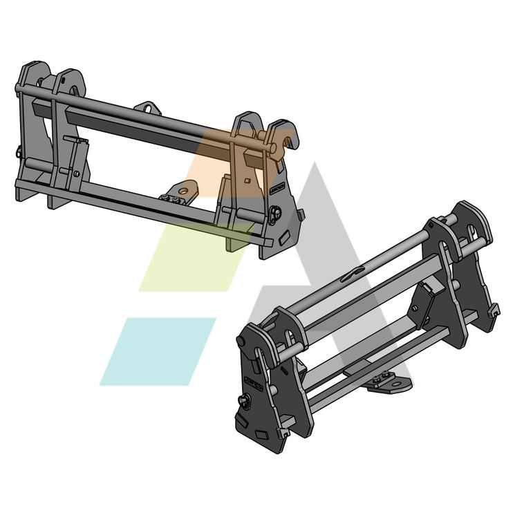 Interface pour tablier MERLO vers outil de manutention EURO verrouillage manuel, mécanique ou hydraulique