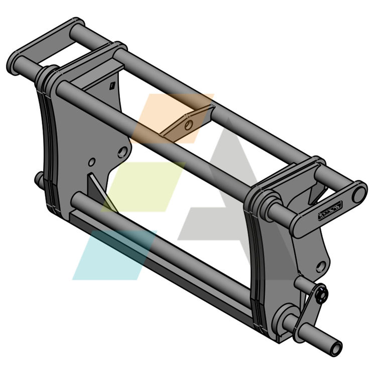 Interface pour tablier MAILLEUX vers outil de manutention CLAAS/KRAMER verrouillage manuel, mécanique ou hydraulique