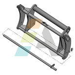 Interface pour tablier MANITOU vers outil de manutention MAILLEUX verrouillage manuel, mécanique ou hydraulique