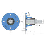 Moyeu agricole IL40-110/4H-M30x2, 4 trous, UNIVERSEL