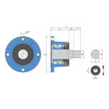 Moyeu agricole IL50-98/4T-M24, 4 trous, UNIVERSEL