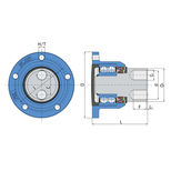 Moyeu agricole PL-127-G, PL-127, UNIVERSEL