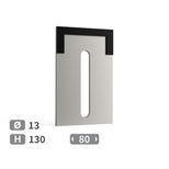 Décrottoir 130x80mm, 1 Lumière, 13mm, pour ALPEGO, D01308, plaquette carbure, pièce interchangeable