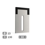 Décrottoir 130x80mm, 1 Lumière, 13mm, pour ASKEL, M670112, plaquette carbure, pièce interchangeable