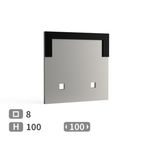 Décrottoir 100x100 mm, Ø8 mm, entraxe 50 mm, pour packer HOWARD, 73000652882, plaquette carbure, pièce interchangeable