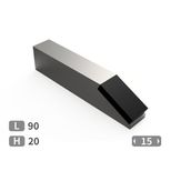 Embout de carrelet à souder 90x15x20mm avec plaquettes carbure UNIVERSEL