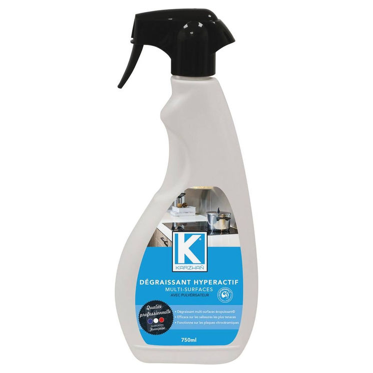 Dégraissant écopuissant toutes surfaces, flacon spray 750 ml, KARZHAN