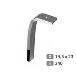 Dent carbure, 2 pastilles 2x45mm, pour herse rotative, ALPEGO, 300mm, Ø19,50x23mm, fixation rapide, MKOA00287, gauche, pièce interchangeable