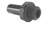 Douille de jonction mâle, tube diamètre extérieur 22mm, filetage BSP 3/4", cylindrique