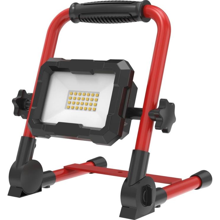 Projecteur LED de chantier 1800 lumens 20W rechargeable, autonomie 3 heures, portable sur pied, DRAKKAR