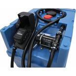 Citerne de ravitaillement Gasoil, GNR, Fuel PE 200 litres, avec kit pompe à gasoil, plateforme 20V Li-ion et 1 batterie 4Ah, SCHNEIDER