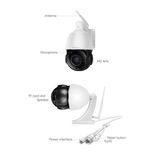 Caméra de surveillance connectée WIFI 360°, zoom 18x