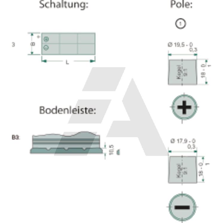 Batterie 12V, 180Ah - 1050A, avec technologie calcium - calcium, remplie et chargée, sans entretien, ENDURANCE LINE