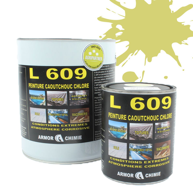 Peinture L609 CAOUTCHOUC CHLORÉ, Beige vert, RAL 1000, UNIVERSEL