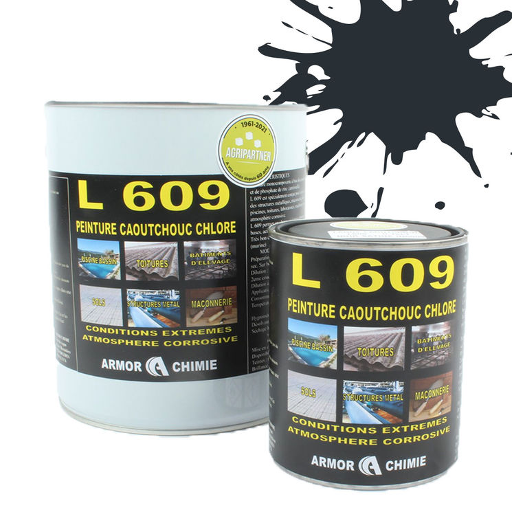 Peinture L609 CAOUTCHOUC CHLORÉ, Gris anthracite, RAL 7016, UNIVERSEL