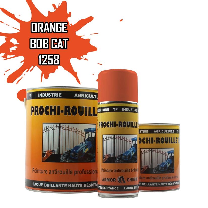 Peinture agricole PROCHI-ROUILLE brillante, Orange, 1258, BOBCAT