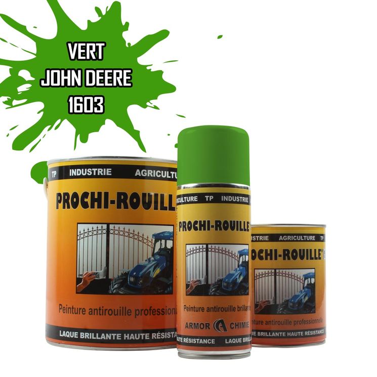 Peinture agricole PROCHI-ROUILLE brillante, Vert NEW, 1603, JOHN DEERE