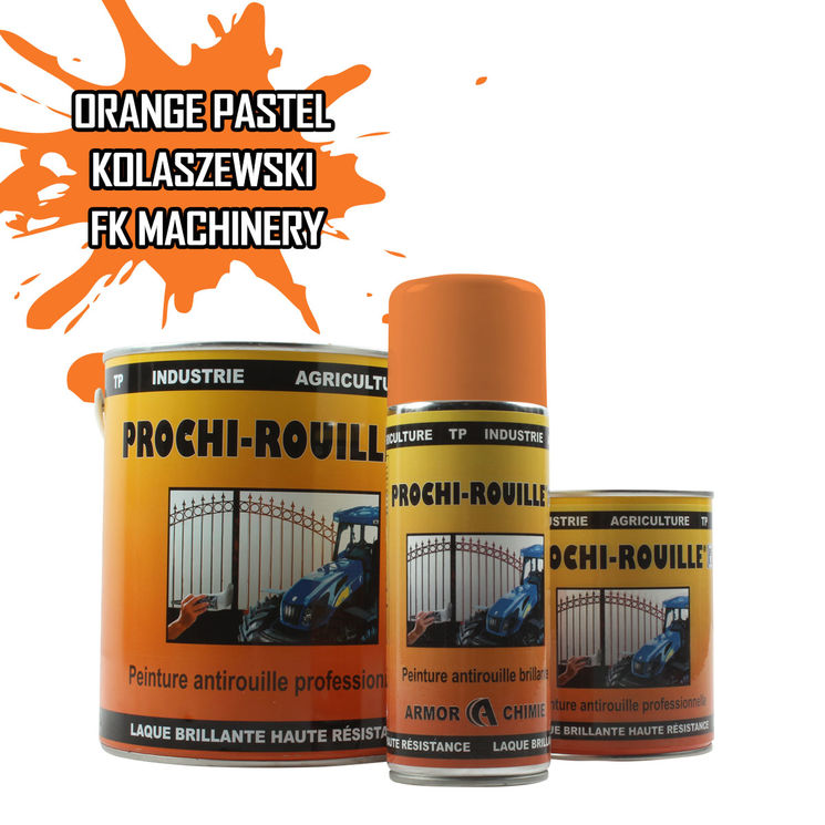 Peinture agricole PROCHI-ROUILLE brillante, Orange pastel, KOLASZEWSKI – FK MACHINERY