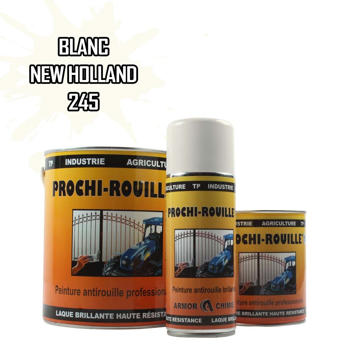 Peinture agricole PROCHI-ROUILLE brillante, Blanc, 245, NEW HOLLAND