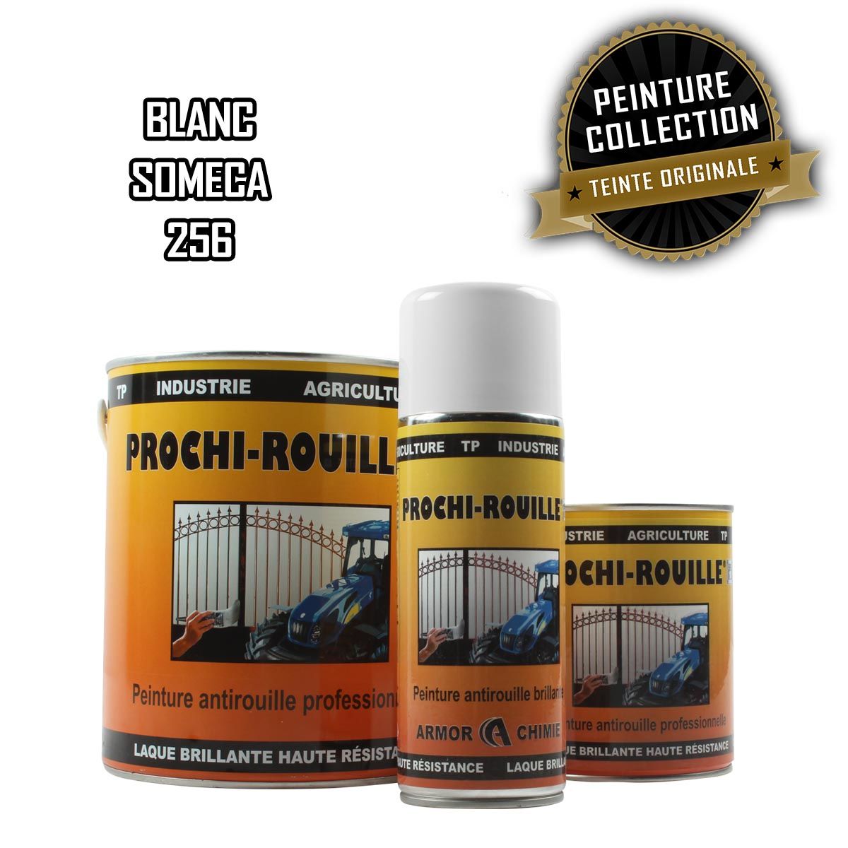 Peinture agricole PROCHI-ROUILLE brillante, Blanc, 256, SOMECA