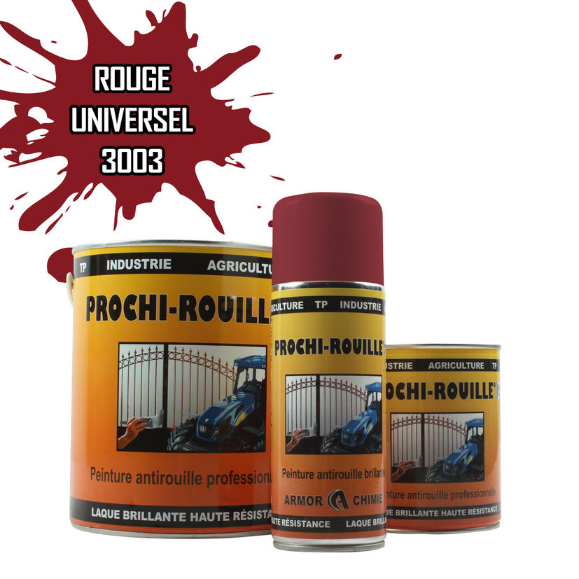 Peinture agricole PROCHI-ROUILLE brillante, rouge, RAL 3003, UNIVERSEL