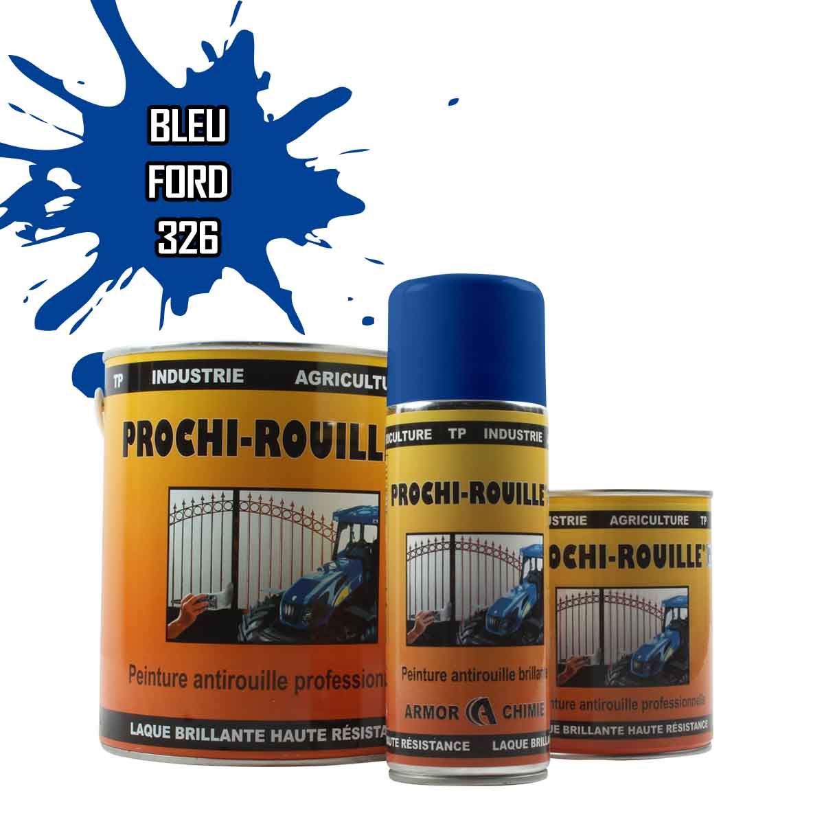 Peinture agricole PROCHI-ROUILLE brillante, Bleu NEW, 326, FORD