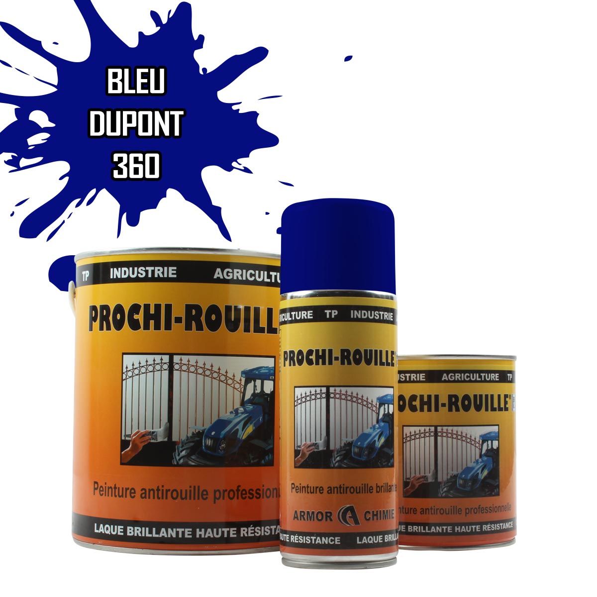 Peinture agricole PROCHI-ROUILLE brillante, Bleu, 360, DUPONT