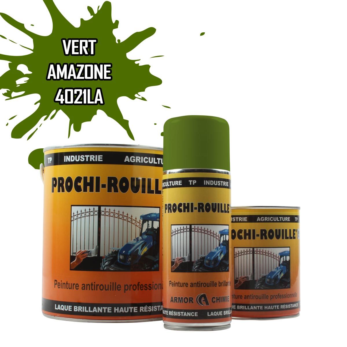 Peinture agricole PROCHI-ROUILLE brillante, Vert, 4021LA, AMAZONE