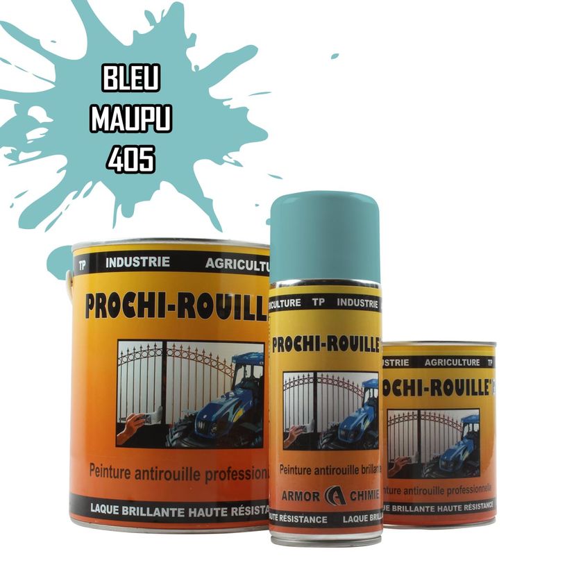 Peinture agricole PROCHI-ROUILLE brillante, Bleu, 405, MAUPU