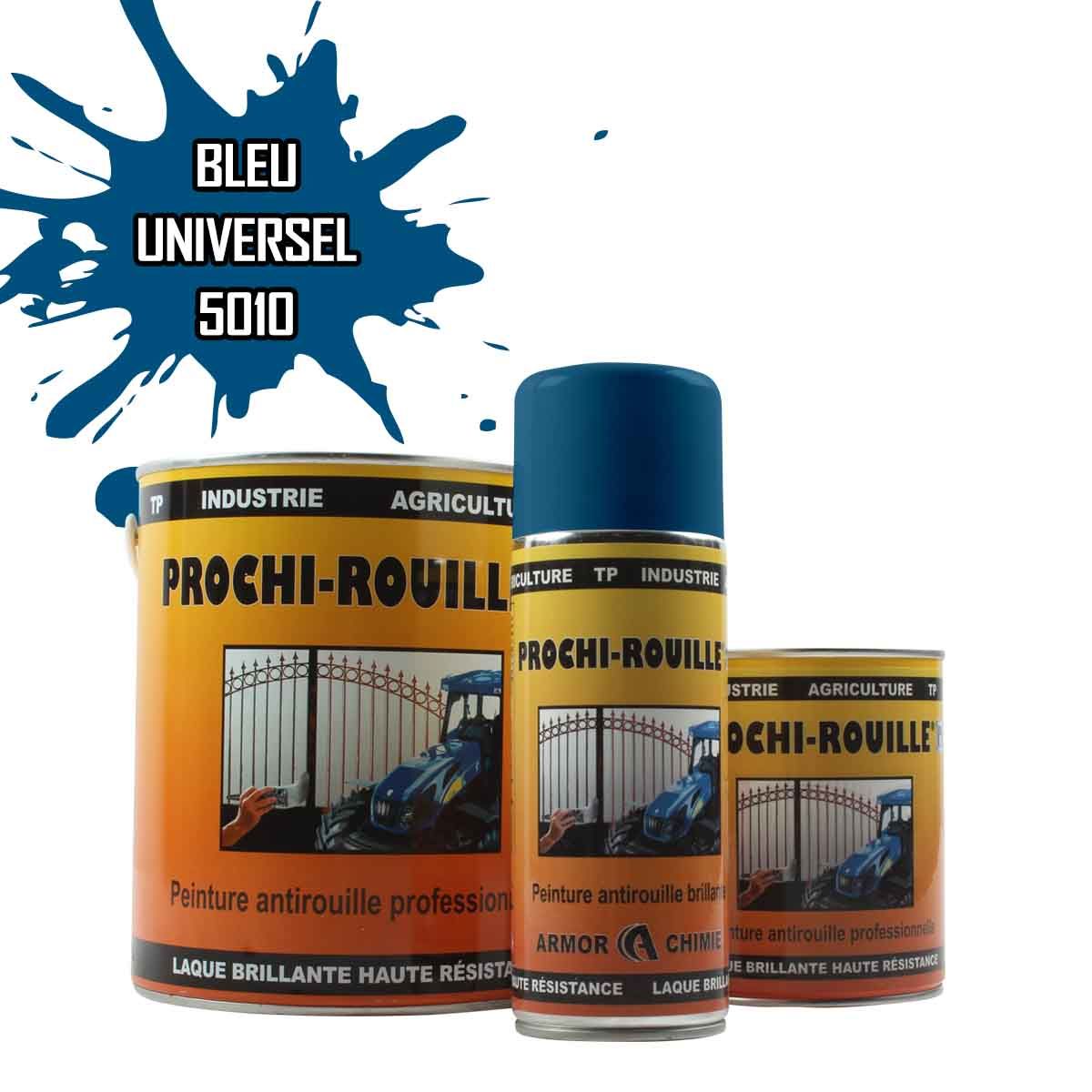 Peinture agricole PROCHI-ROUILLE brillante, Bleu, RAL 5010, UNIVERSEL