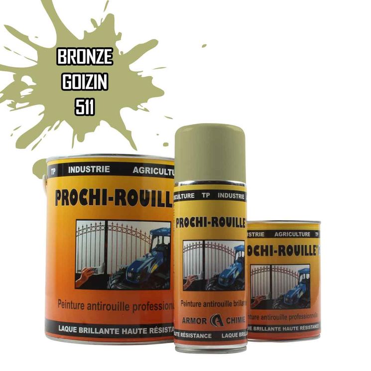 Peinture agricole PROCHI-ROUILLE brillante, bronze, 511, GOIZIN