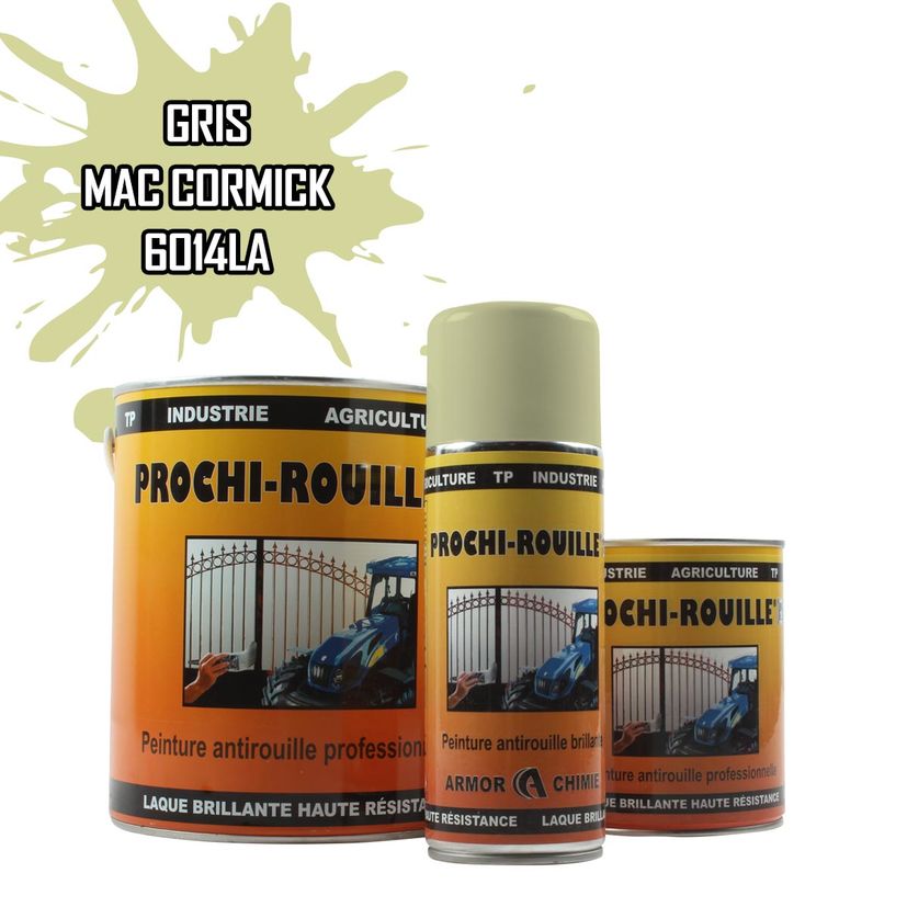 Peinture agricole PROCHI-ROUILLE brillante, Gris, 6014LA, MC CORMICK