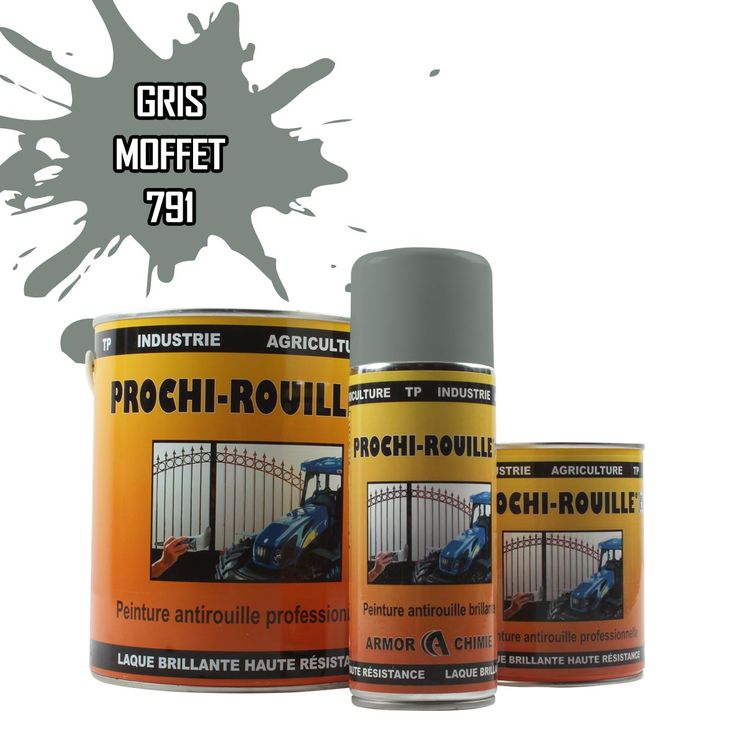 Peinture agricole PROCHI-ROUILLE brillante, Gris, 791, MOFFET