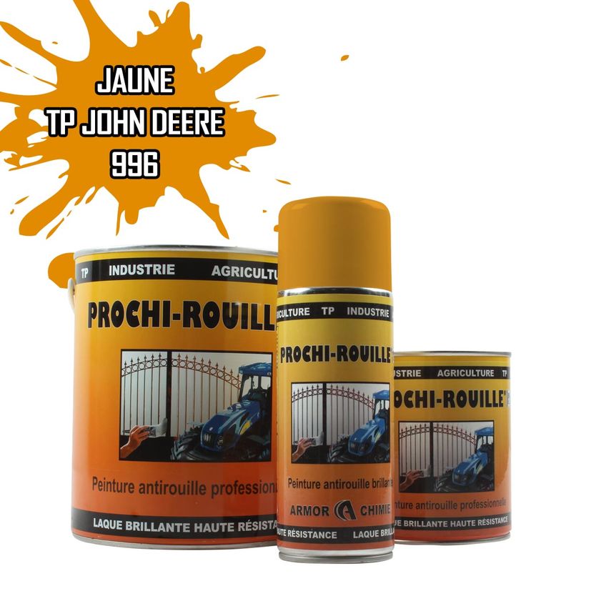 Peinture agricole PROCHI-ROUILLE brillante, Jaune, 913, TP JOHN DEERE