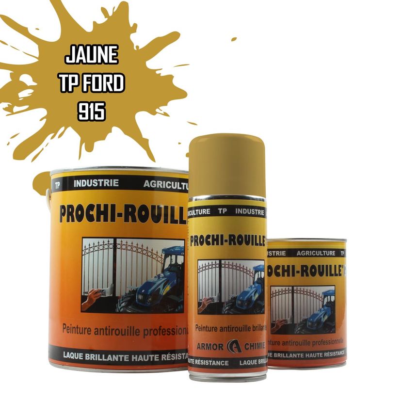 Peinture agricole PROCHI-ROUILLE brillante, Jaune, 915, TP FORD