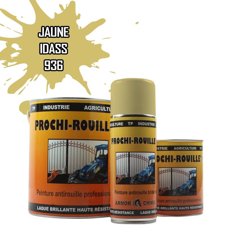 Peinture agricole PROCHI-ROUILLE brillante, Jaune, 936, IDASS